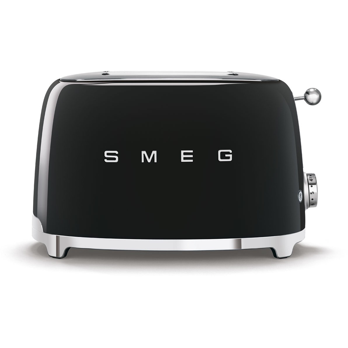 SMEG Toaster 2-Schlitz kompakt 50s Style TSF01BLEU, Schwarz, Hochglanz