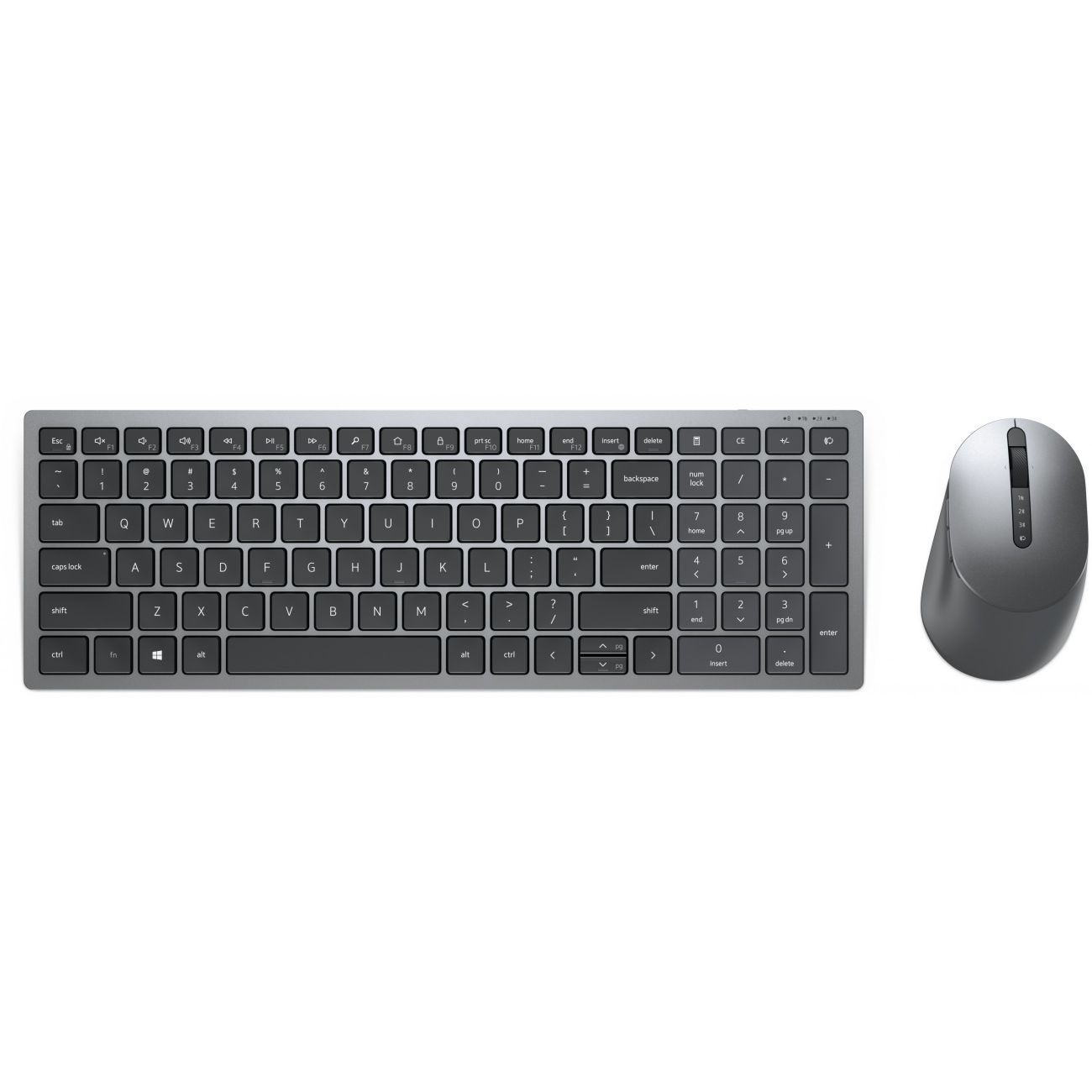 Dell Tastatur+Maus Kabellos 2.4GHz QWERTY Titan Grau