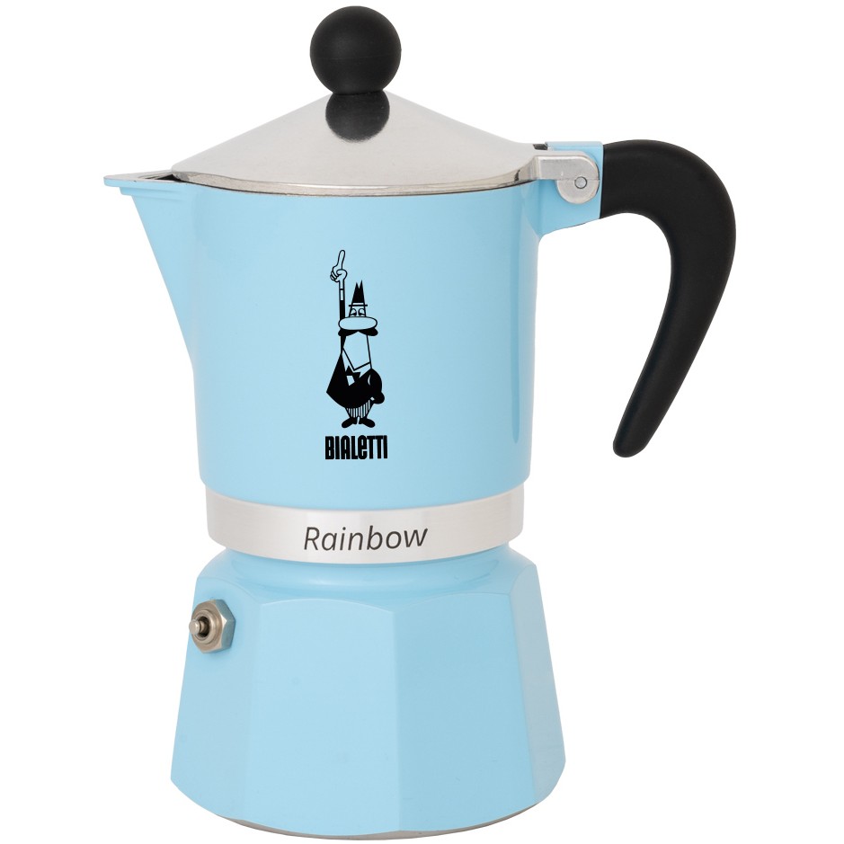 Bialetti Rainbow - Espressokocher - hellblau - für 3 Tassen