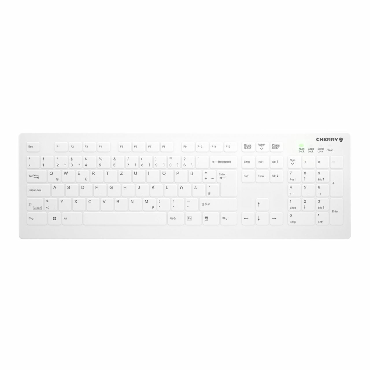 Cherry Keyboard AK-C8112 Medical wireless sealed [DE] white IP68 kabellos. vollversiegelt. IP68