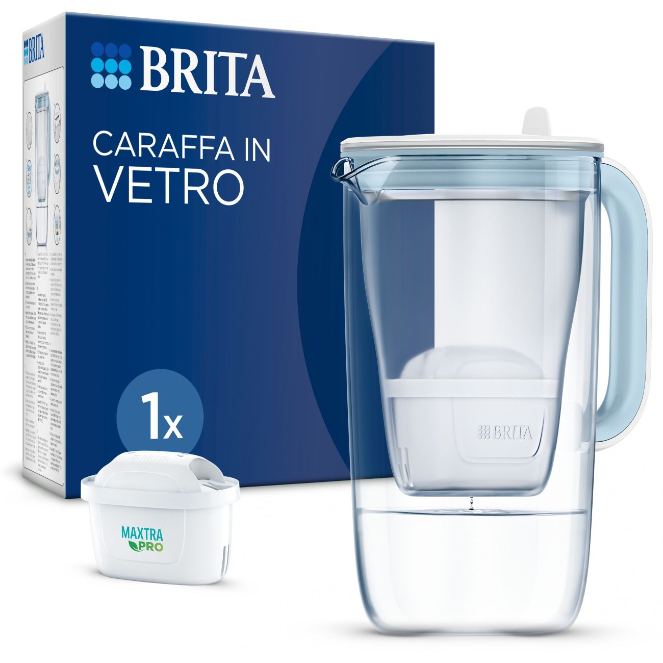 BRITA Tischwasserfilter Model One Glas *weiß* inkl. 1 Filter BRITA Tischwasserfilter Model One Glas *weiß* inkl. 1 Filter
