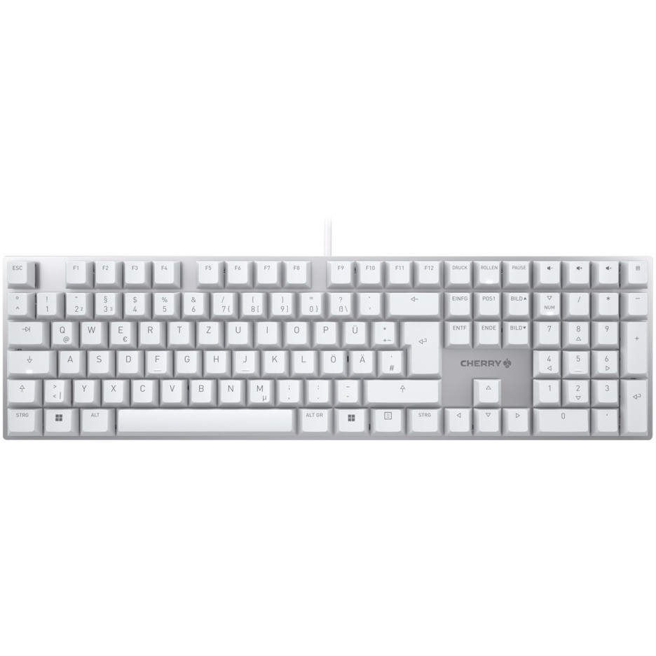Cherry Keyboard KC 200 MX MX2A SILENT RED [DE] white/silver MX2A SILENT RED Switch