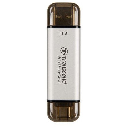 TRANSCEND ESD310S 1TB External SSD USB 10Gbps Type C/A Silver TRANSCEND ESD310S 1TB External SSD USB 10Gbps Type C/A Silver