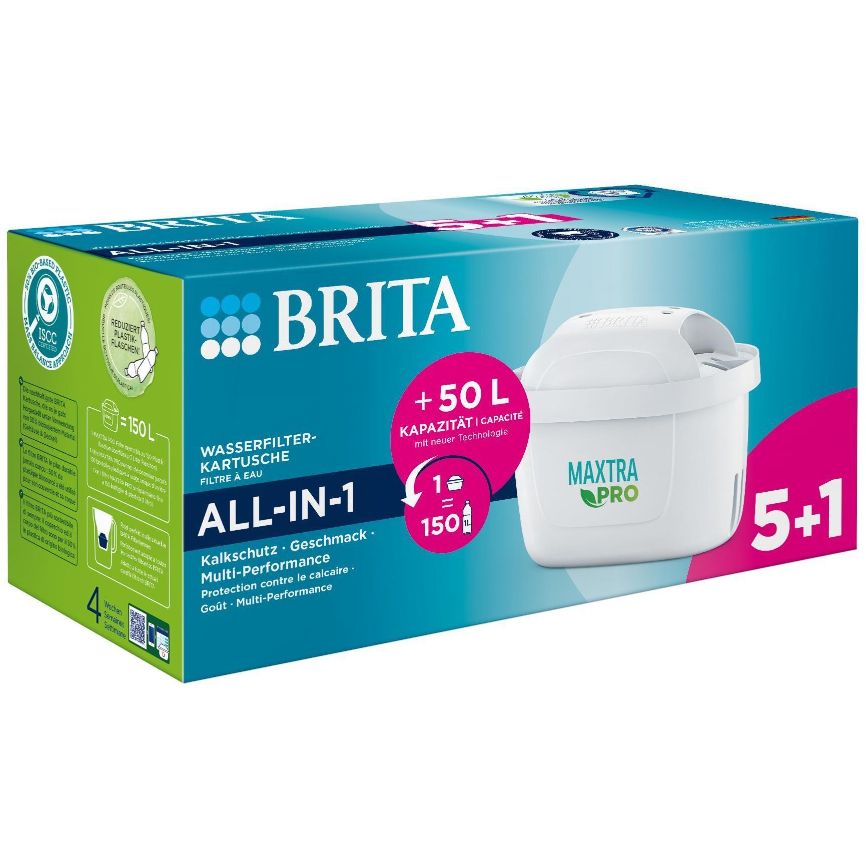 BRITA Tischwasserfilter Maxtra Pro Filterkartusche 5+1 Pack BRITA Tischwasserfilter Maxtra Pro Filterkartusche 5+1 Pack