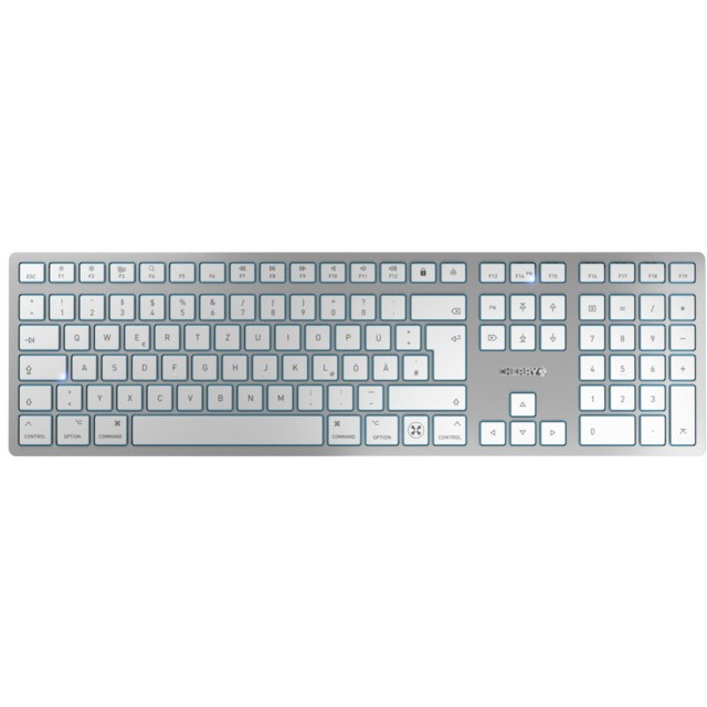 Cherry KW 9100 SLIM - Tastatur wireless white QWERTZ DE mit Mac-Layout