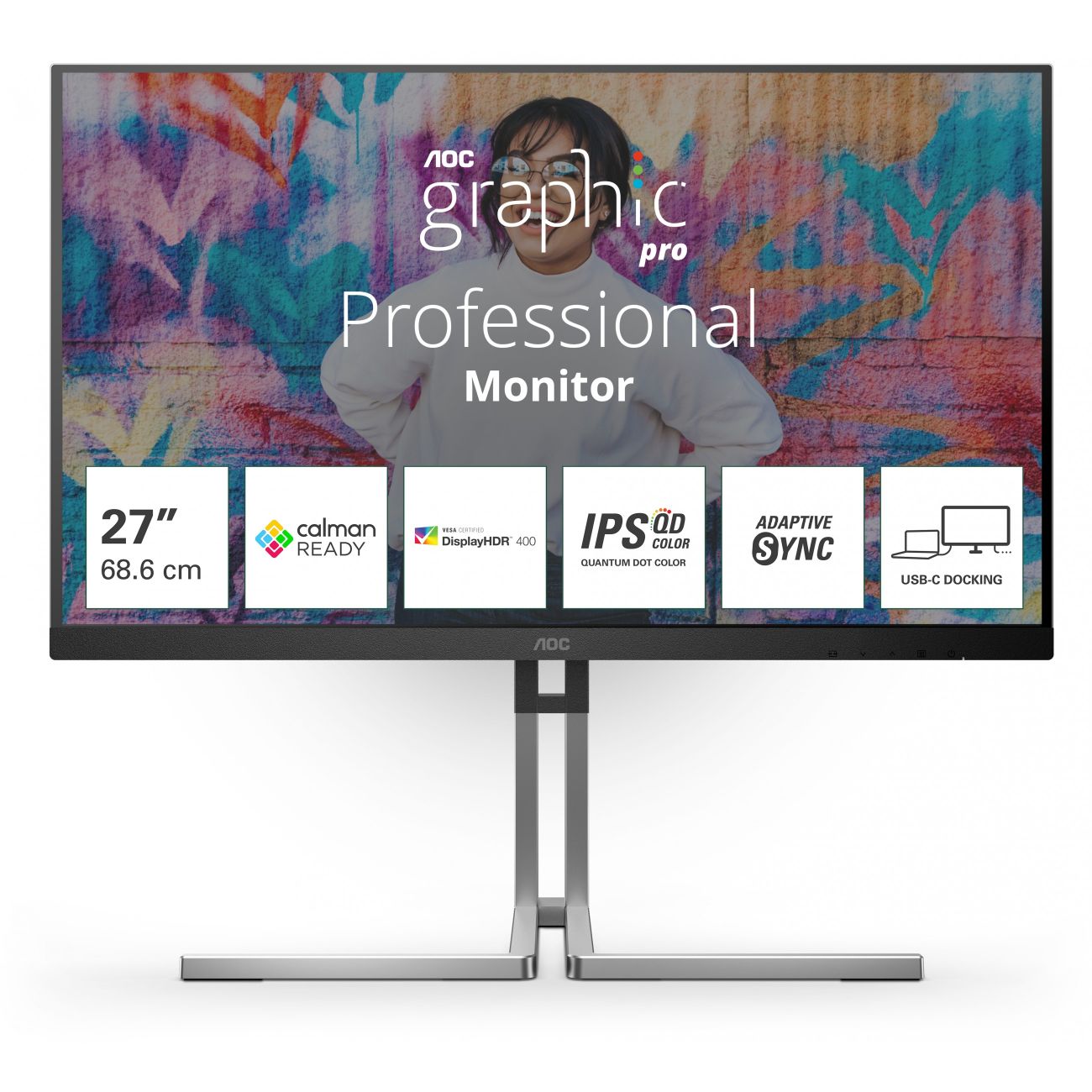 AOC 68.6cm (27") Q27U3CV 16:09 HDMI+DP+USB-C IPS black