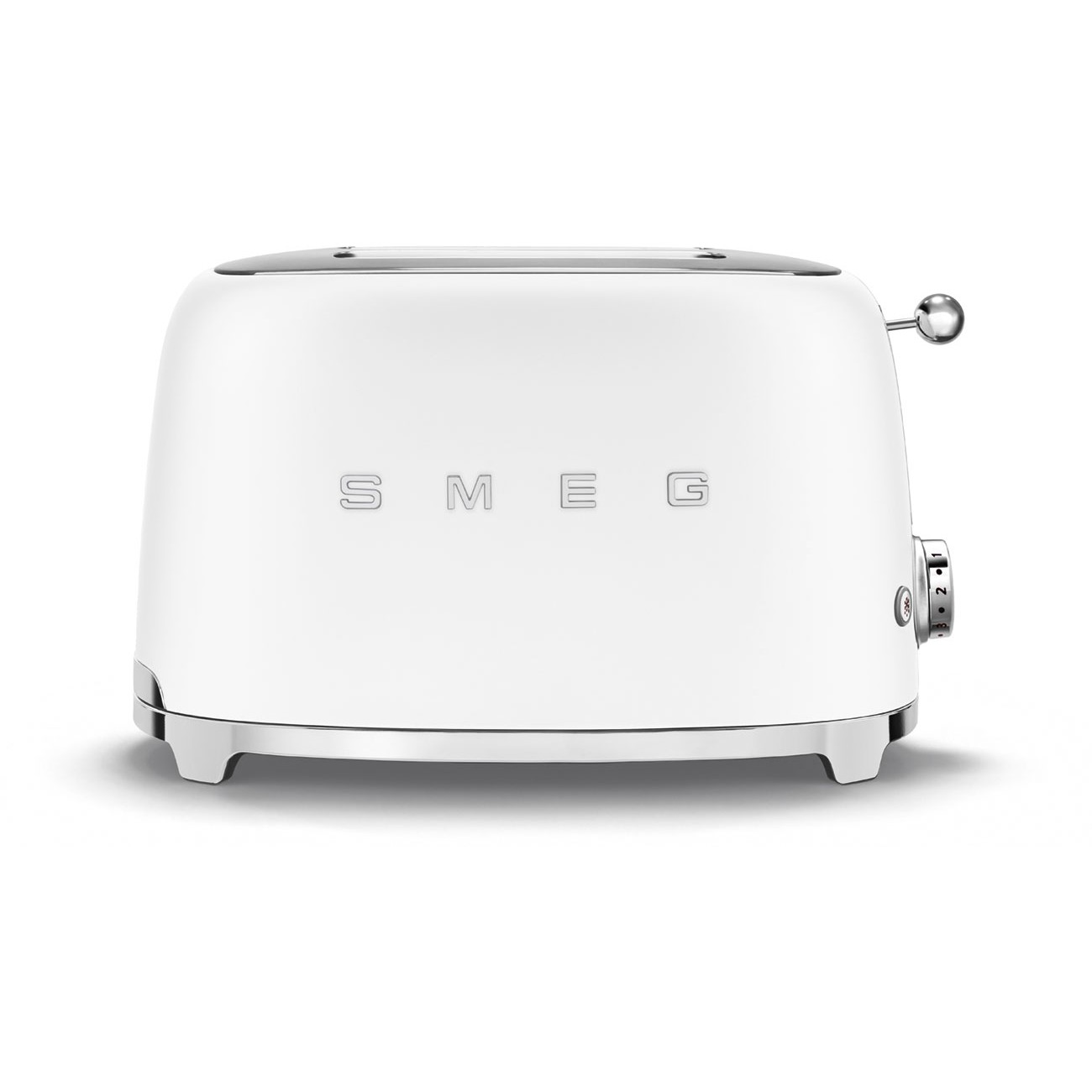 SMEG Toaster 2-Schlitz kompakt 50s Style TSF01WHMEU, Weiß, Matt