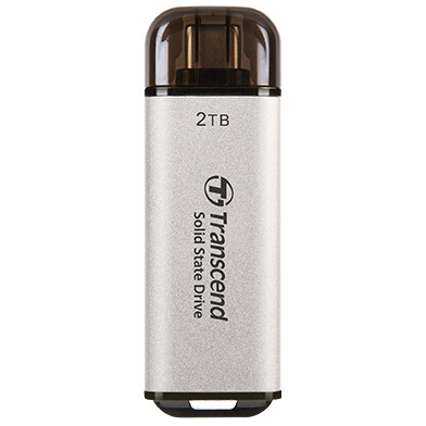 TRANSCEND ESD300S 2TB External SSD USB 10Gbps Type C Silver TRANSCEND ESD300S 2TB External SSD USB 10Gbps Type C Silver