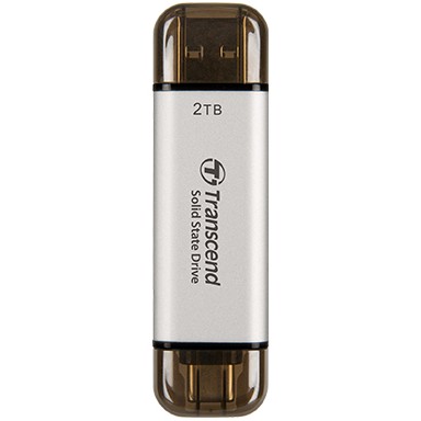 TRANSCEND ESD310S 2TB External SSD USB 10Gbps Type C/A Silver TRANSCEND ESD310S 2TB External SSD USB 10Gbps Type C/A Silver