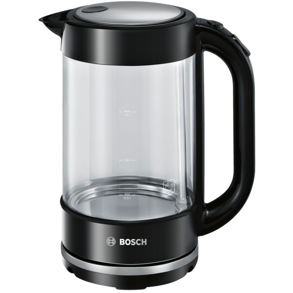 Bosch Wasserkocher TWK70B03 1,7 l Glas/Schwarz Bosch Wasserkocher TWK70B03 1,7 l Glas/Schwarz